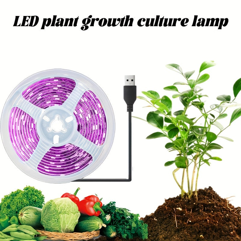 Ichki bog'dorchilik uchun USB quvvatlangan LED chiroq lentasi, o'sishni rag'batlantiradi va gullash davrini uzaytiradi, turli xil o'simliklar uchun ideal.