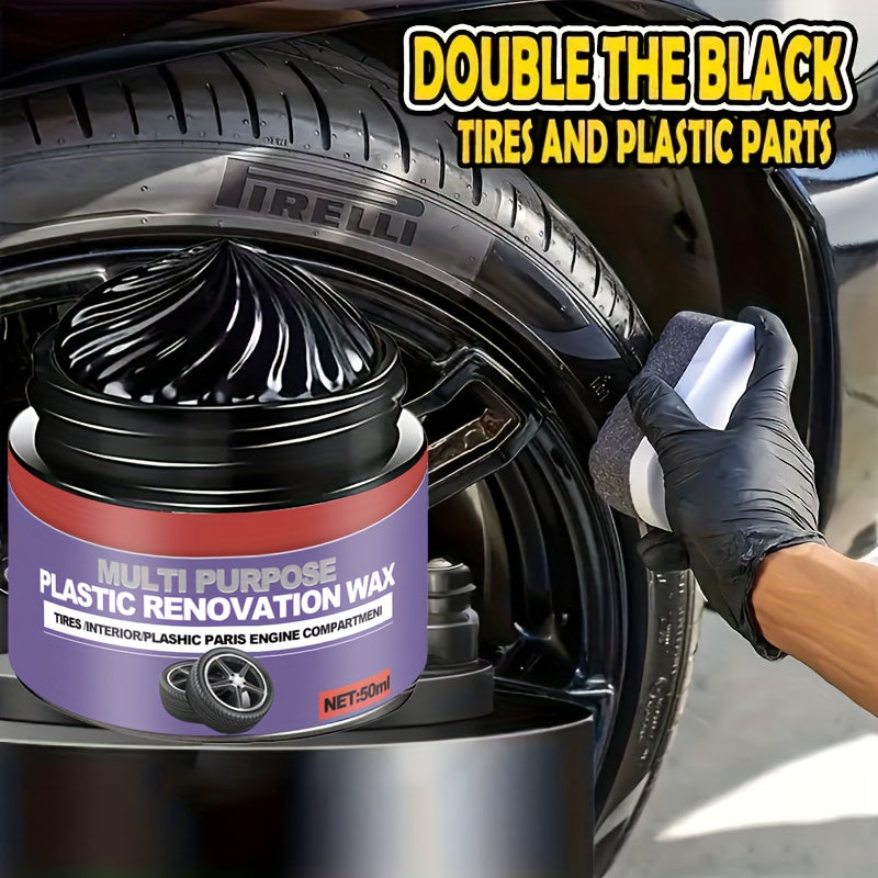 Multi-Purpose Plastic Renovation Wax Tire Shine and Protection for Rubber Vinyl