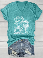 Women's Heather Gray V-Neck Short Sleeve T-Shirt Relaxed Fit Summer Top