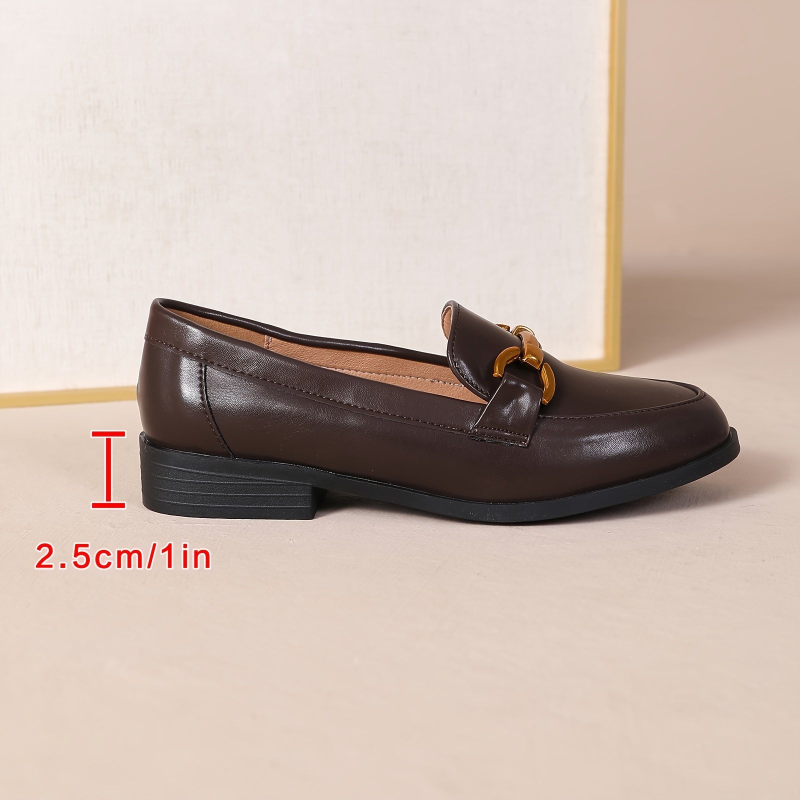 Women's Retro Faux Leather Penny Loafers Slip-On Shoes for Casual and Dressy Wear