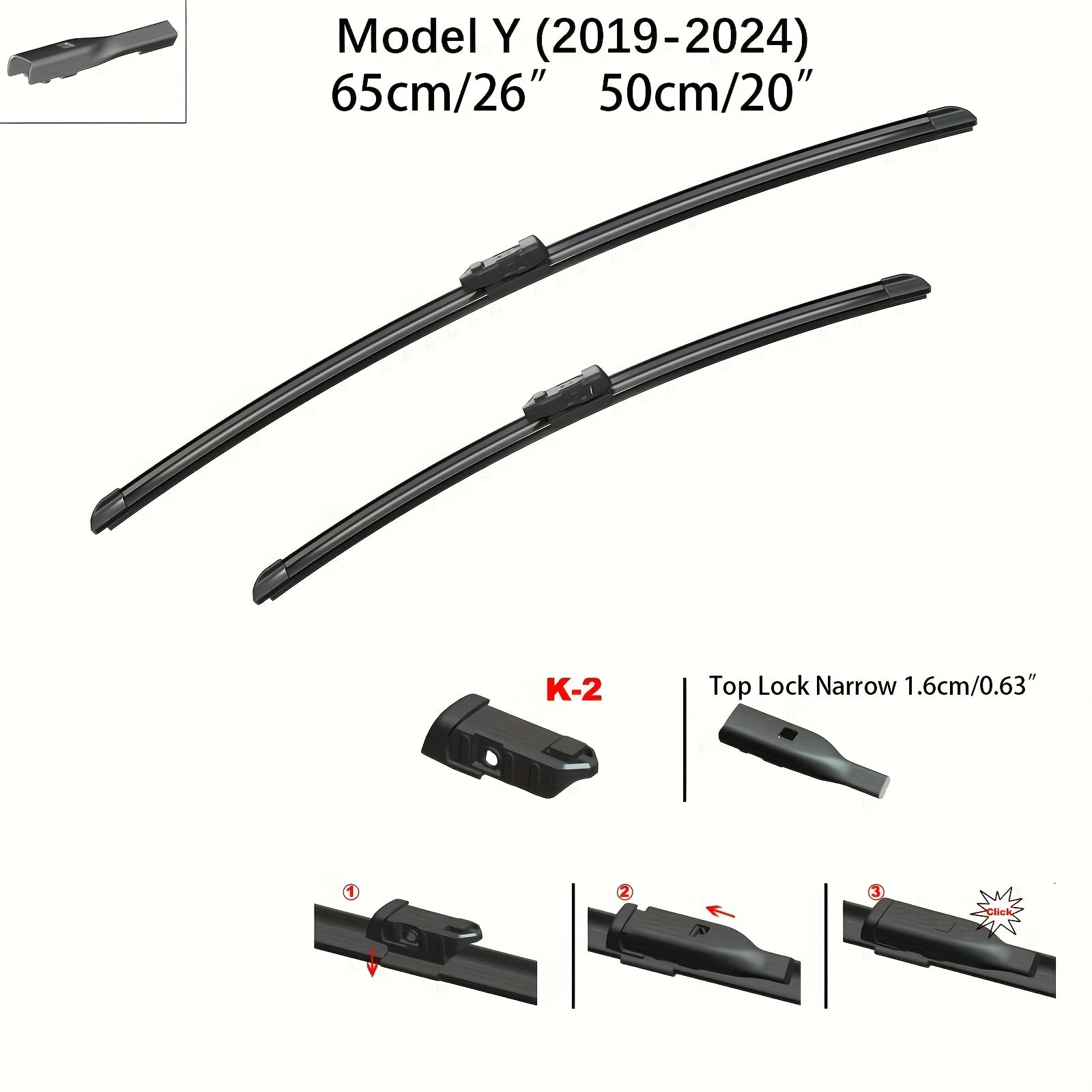 Front Wiper Blades for Tesla Model 3 Y S Windshield Replacement Accessories