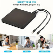 USB External CD/DVD Drive for Laptops Slim Shockproof Quiet Reader Writer Compatible with Windows Mac
