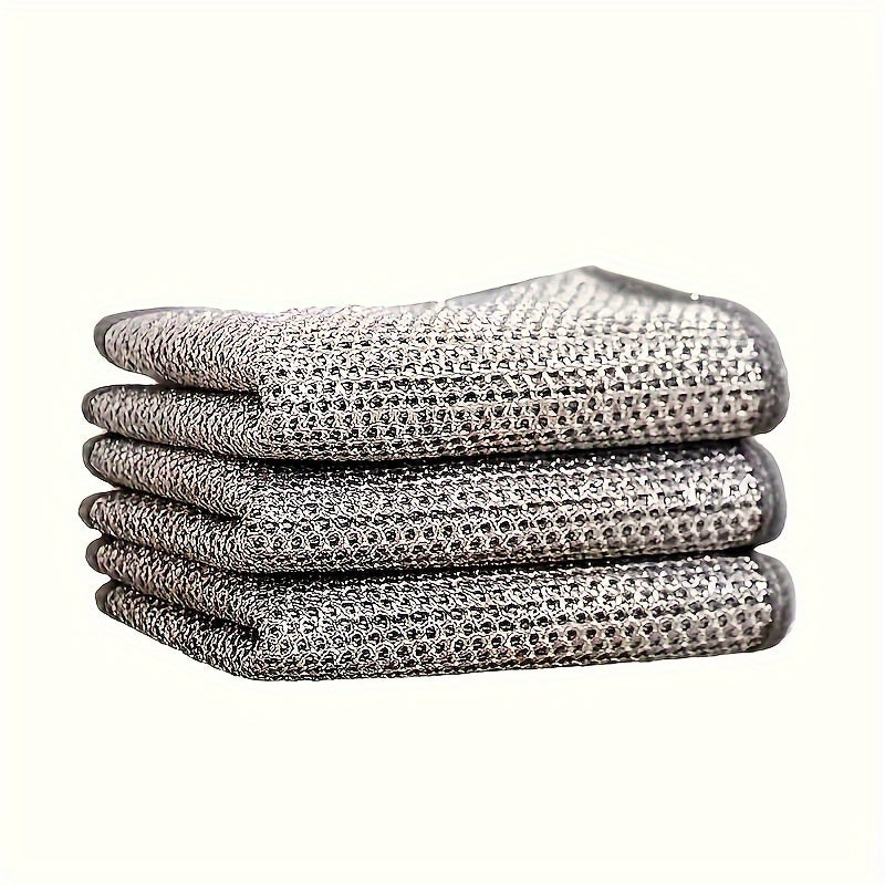 Set of 30 Gray PET Cleaning Cloths for Pots and Stoves Hand Wash Only