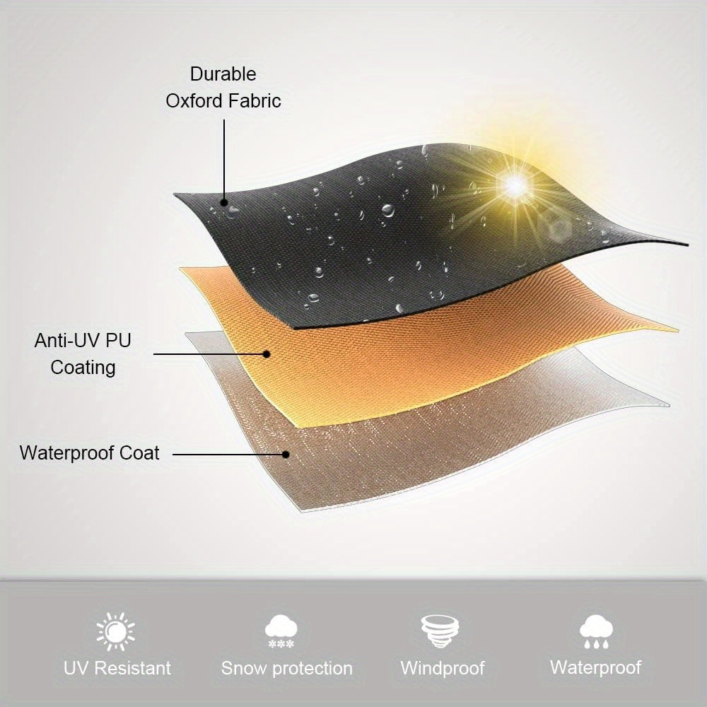 Waterproof Firewood Cover Set with Lid and Tote Bag for Outdoor Fire Pit Storage