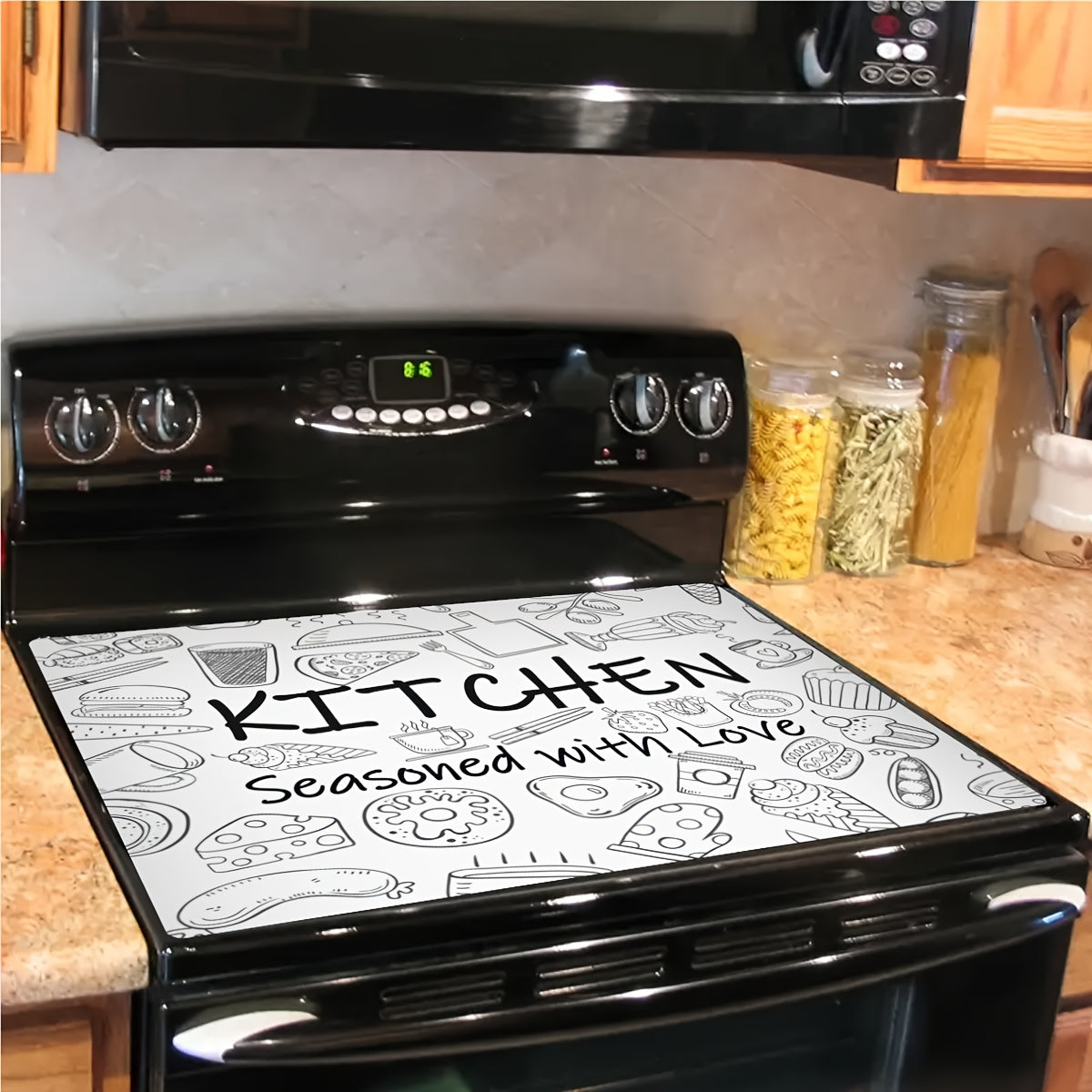 Diatom Mud Kitchen Countertop Protector Mat Food Print Extra Large 72x52cm