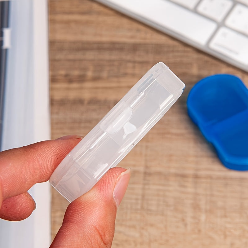 Portable Sealed Dust-Proof Pill Box With Two Compartments Plastic Storage Organizer