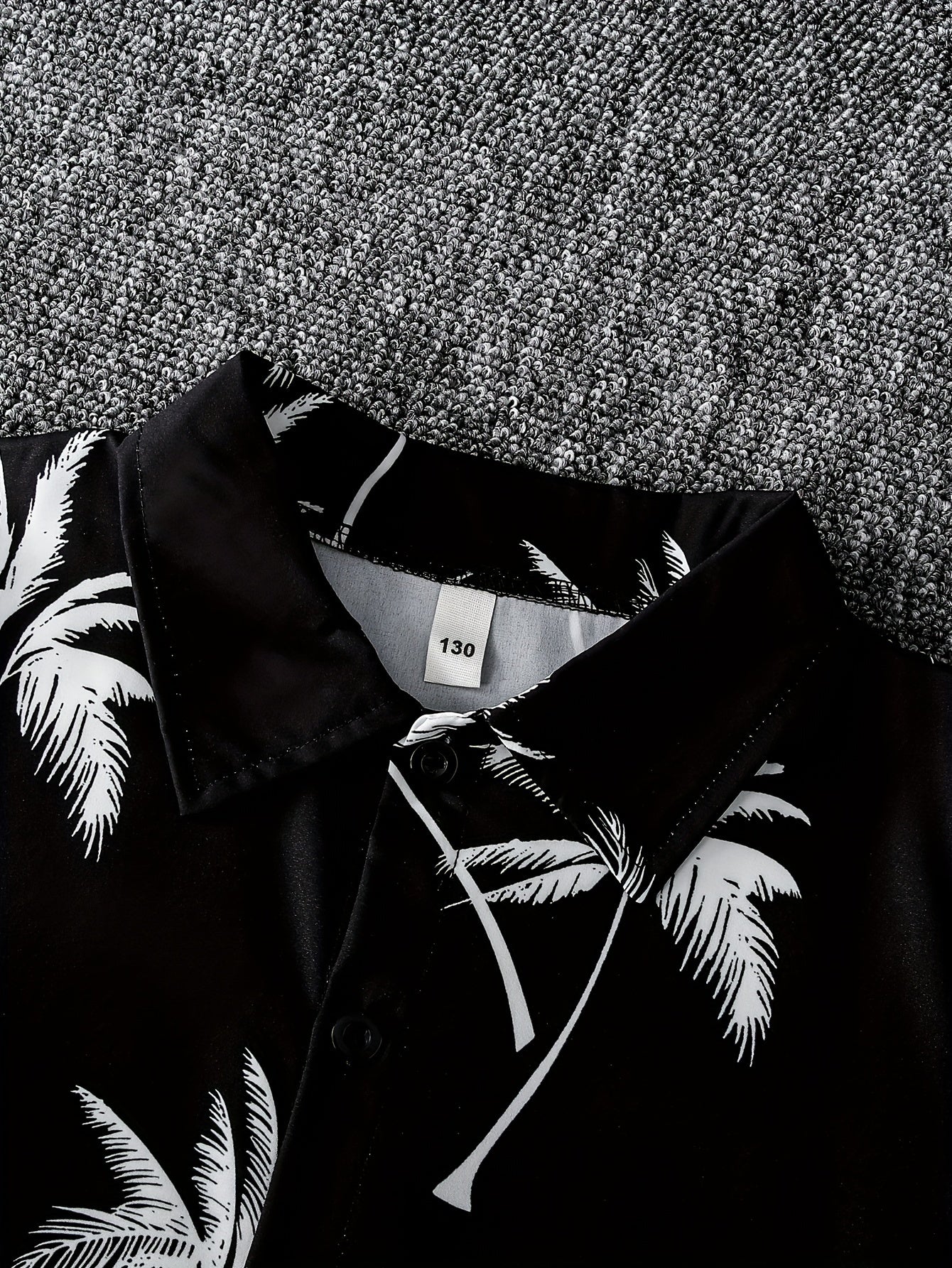 Boys Summer Cotton Tree Graphic Print Short Sleeve Shirt and Shorts Set