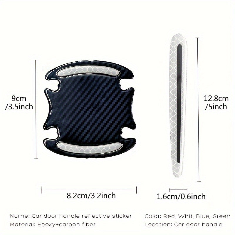 Protector de muñecas para coche, pegatina reflectante, protector de arañazos para pintura de coche