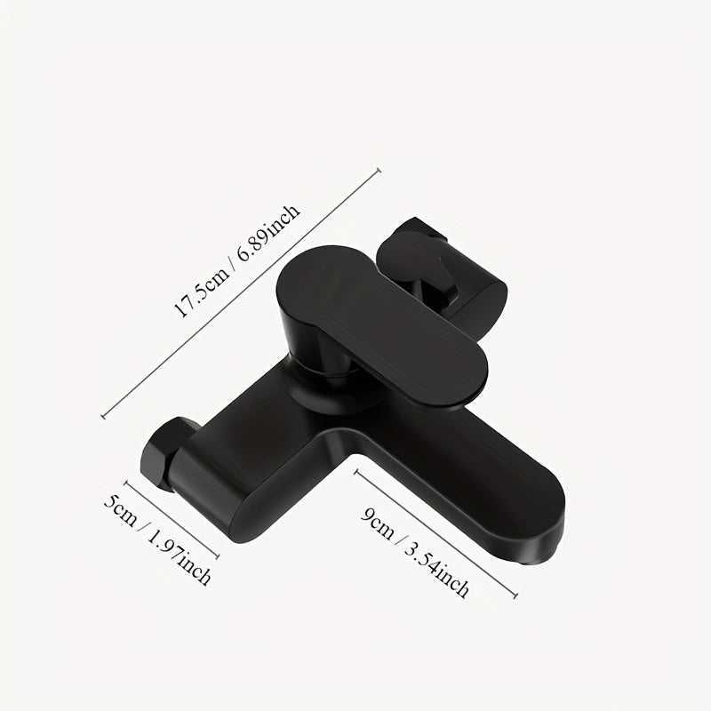 Black Copper Alloy Shower Mixer Valve Single Hole Brushed Finish