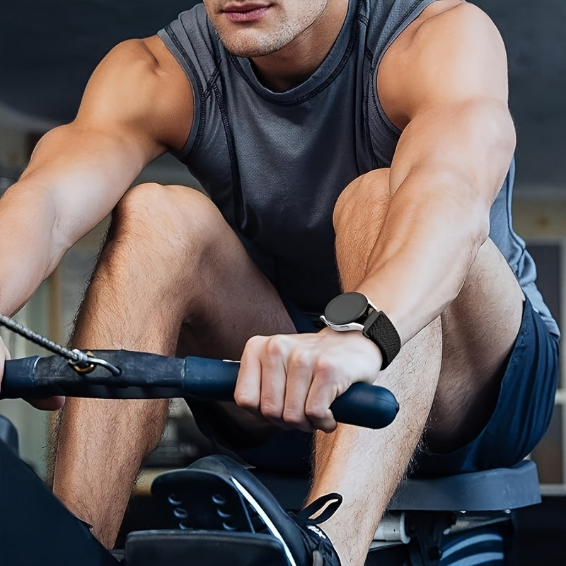 Nylon Braided Sport Loop Band for Galaxy Watch 4 5 6 7 and Active 2 3 4 5 22mm Strap for Men Women