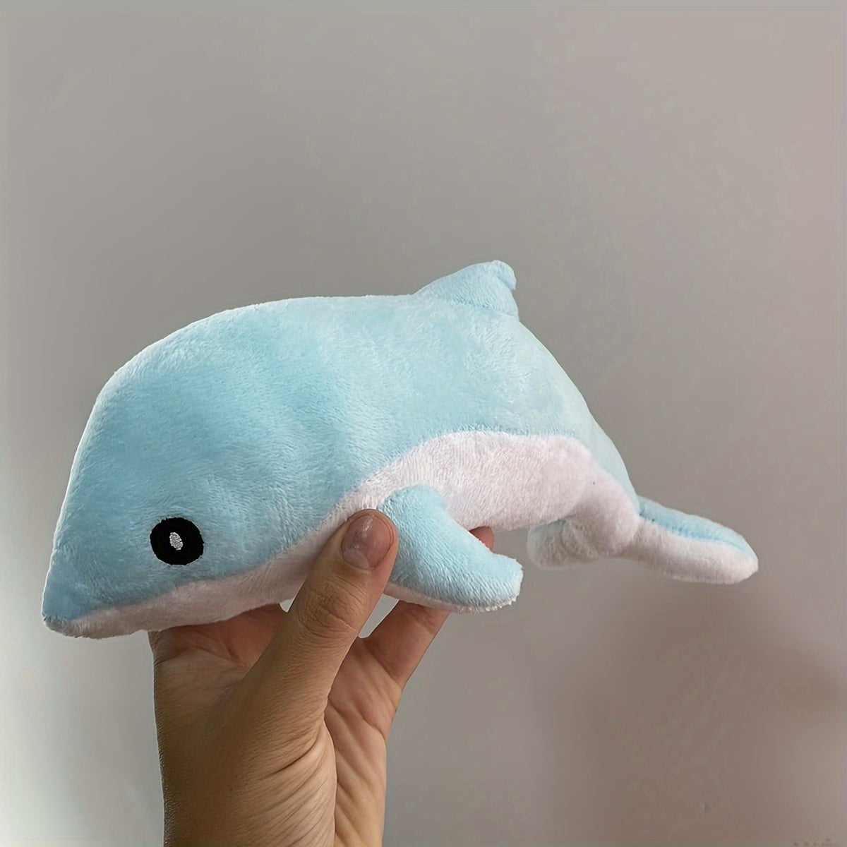 Dolphin Plush Toy for Medium Dogs Soft Durable Fabric Interactive Pet Toy