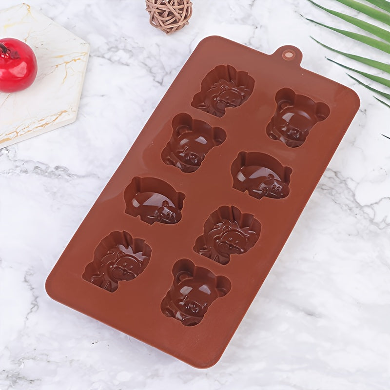Animal Silicone Mold for Chocolates Soaps and Cakes Hippo Lion Bear Shapes