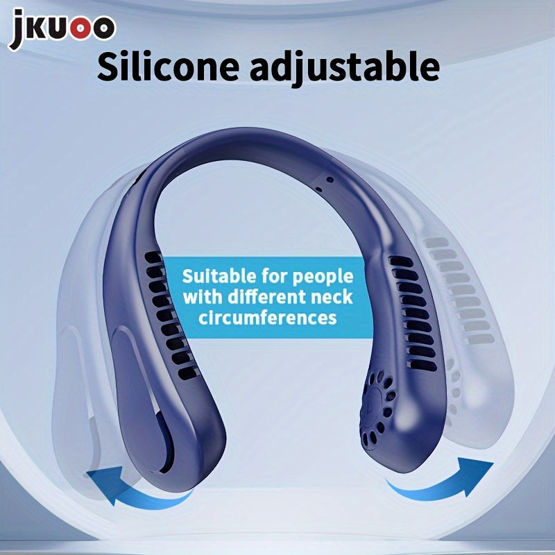 Portable Neck Fan USB Rechargeable 5 Speeds High-Velocity Cooling Silent Operation Travel Camping Gift
