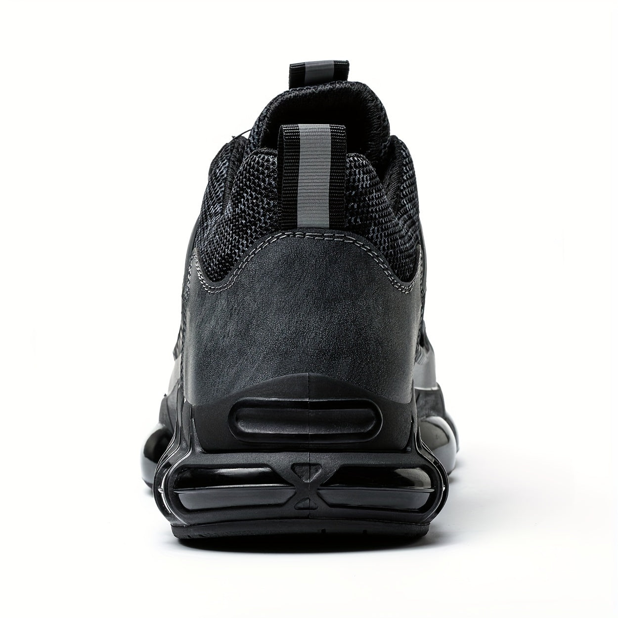 Men's Steel Toe Work Boots Puncture-Proof Fabric Non-Slip Rubber Sole All-Season