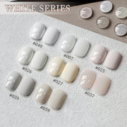 Women's Nail Polish Gel Set 8 Colors White Nude Long-lasting Durable