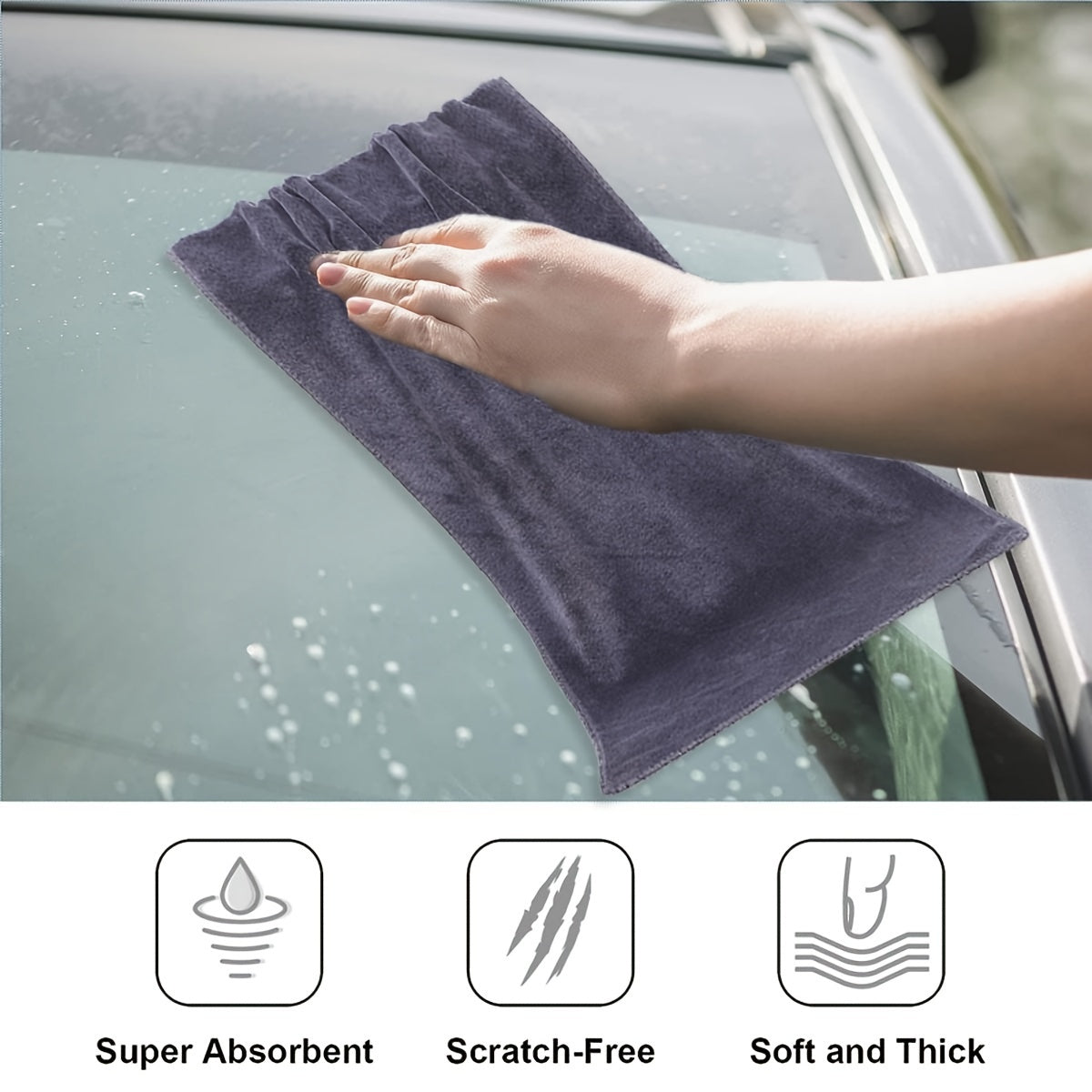 10 Microfiber Cleaning Cloths for Floors Windows Housekeeping Reusable Lint-Free