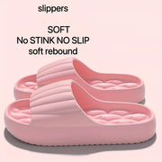 Women's Non-Slip Soft Pink Slip-On Indoor Outdoor House Shoes