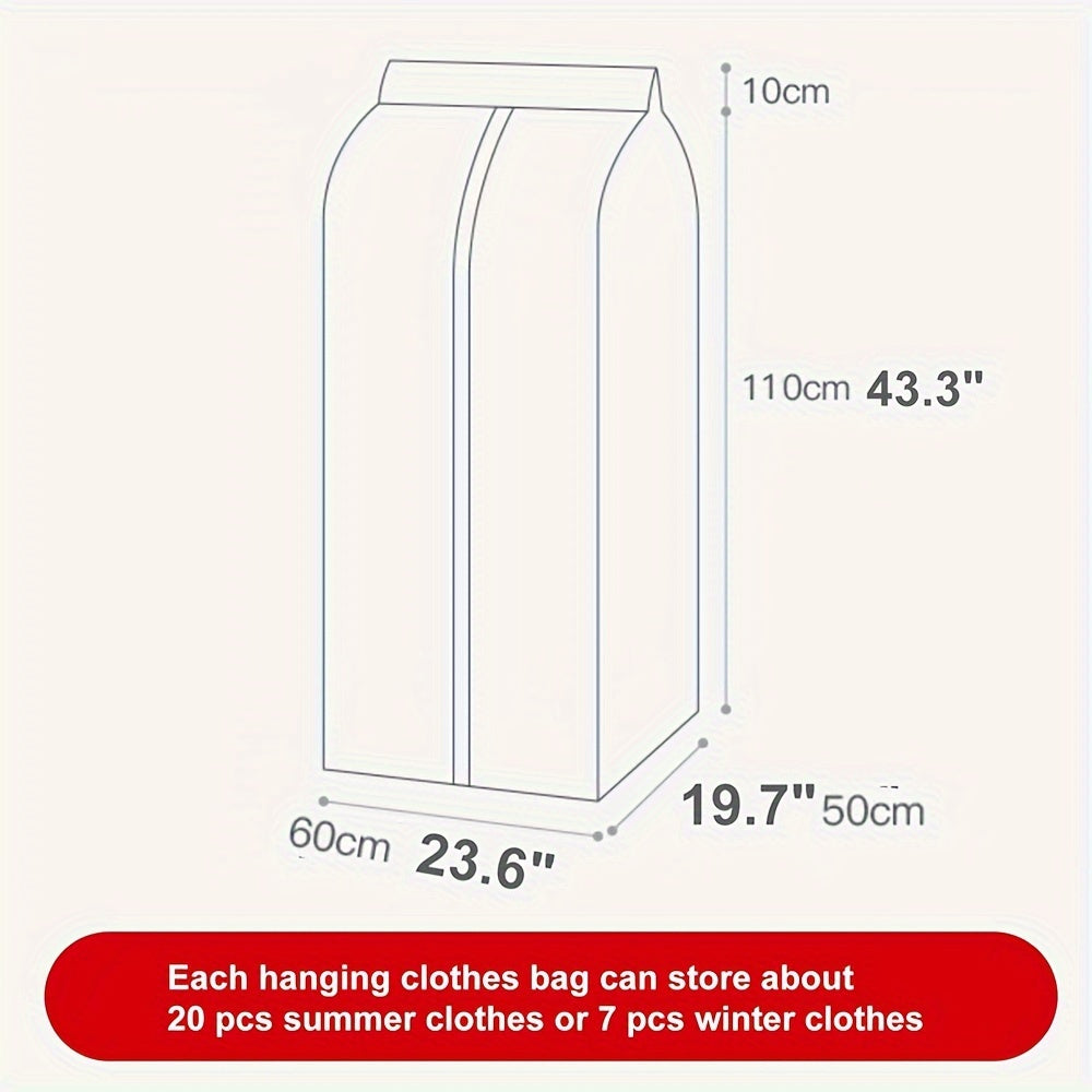 Kiyimlar saqlash uchun mustahkam zippersi va qalinlashtirilgan material bilan kiyim sumkasi