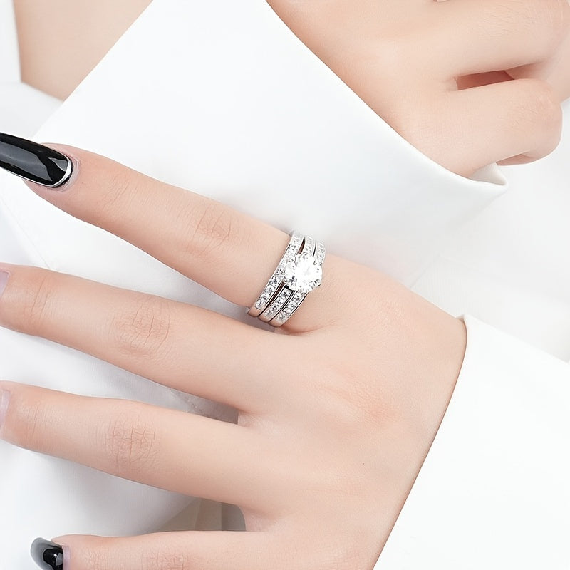 2 Carat Moissanite Eternity Ring in Sterling Silver for Wedding Engagement Anniversary