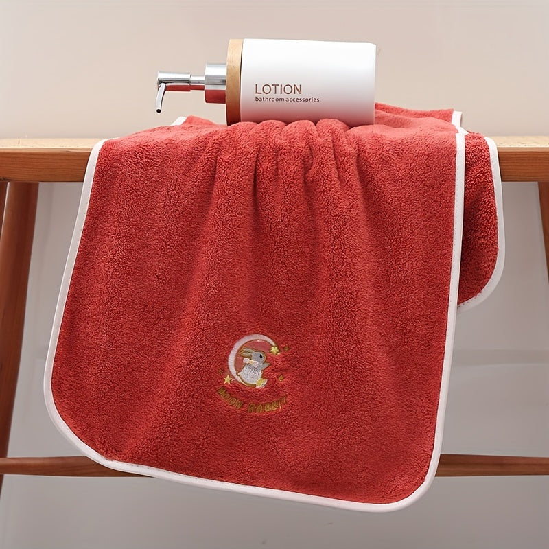 Yumshoq multfilm quyon sochiq to'plami - yuqori singdiruvchi, tez quriydigan aralashma hammom uchun zarur narsalar.