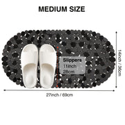 Alfombra antideslizante para bañera con ventosas, 68.58x35.56cm, lavable a máquina, libre de BPA