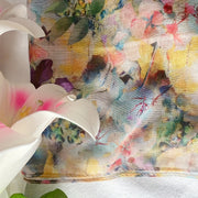 Women Boho Chic Bali Yarn Scarf Lightweight Floral Shawl for Everyday Wear