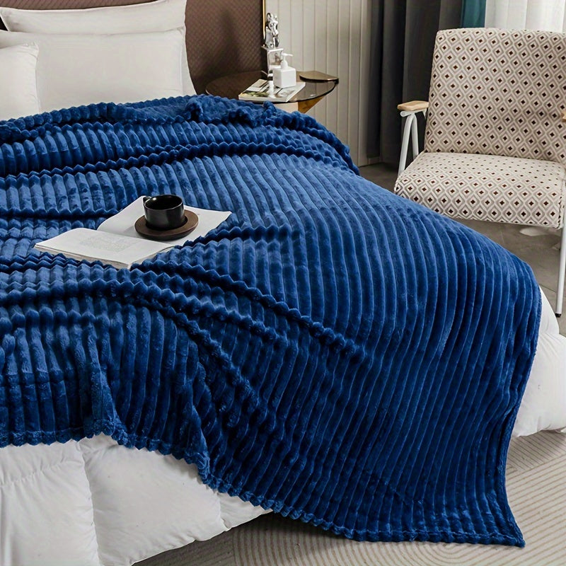 Многофункциональное однотонное одеяло - 1 шт., идеально подходит для поддержания тепла и уюта в любой комнате дома