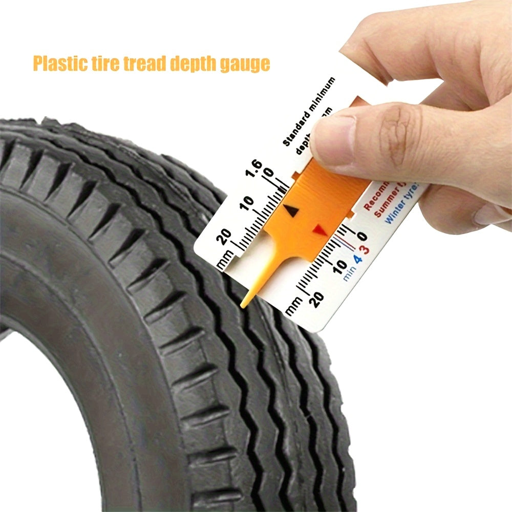Universal Car Tire Tread Depth Gauge Plastic Tread Measure Tool 0-20mm