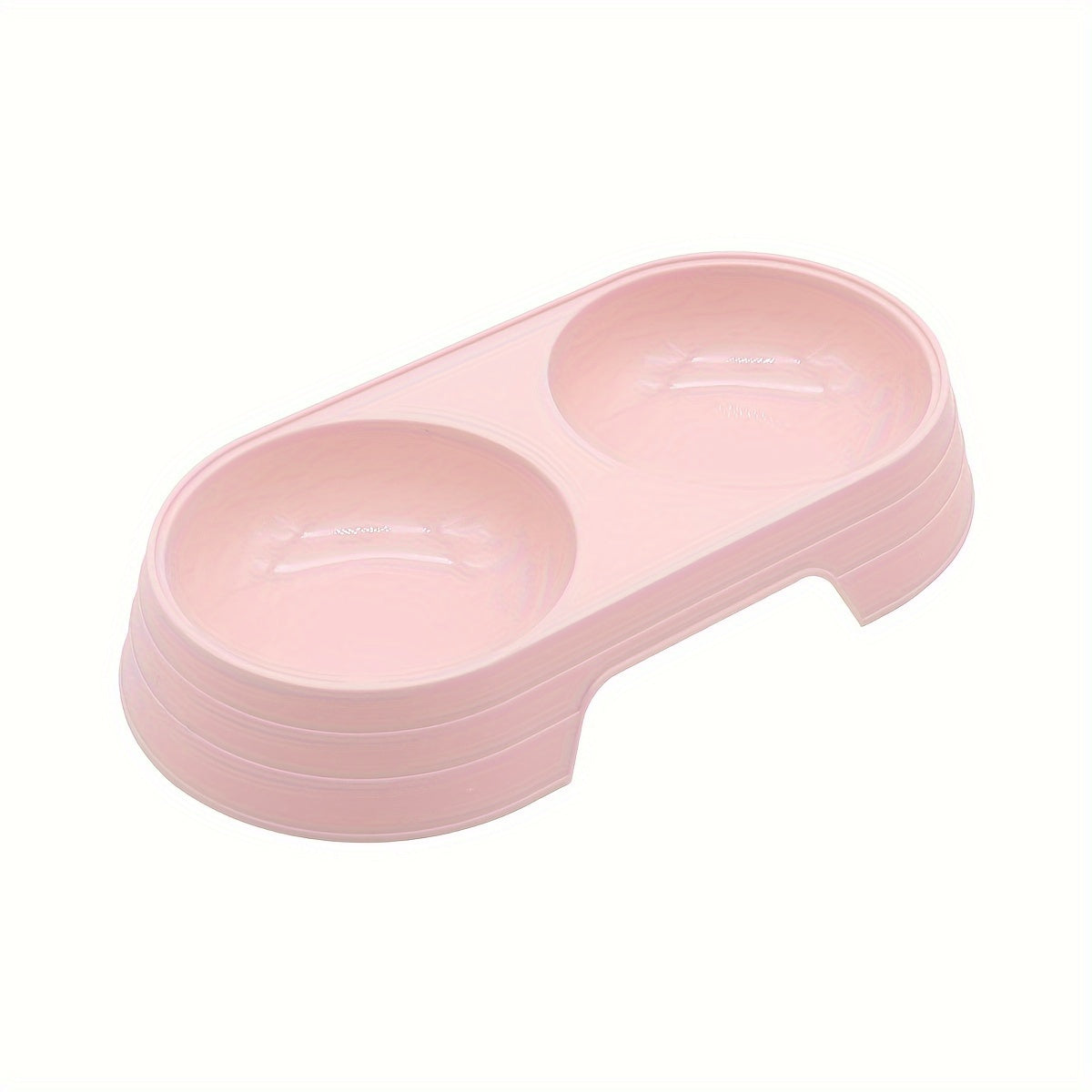 Estación de comida y agua para gatos, duradera, de PP, 2 en 1, con múltiples compartimentos, plato de alimentación interior en morado, amarillo, rosa, verde azulado