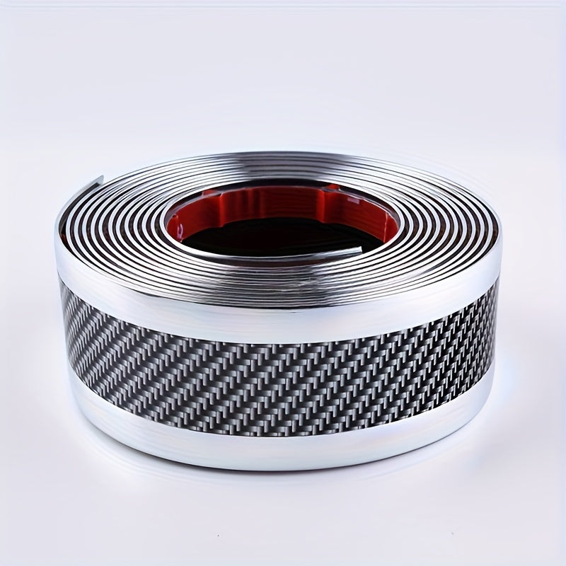 Car Door Threshold Strip Carbon Fiber Anti Scratch Door Foot Pedal Protector