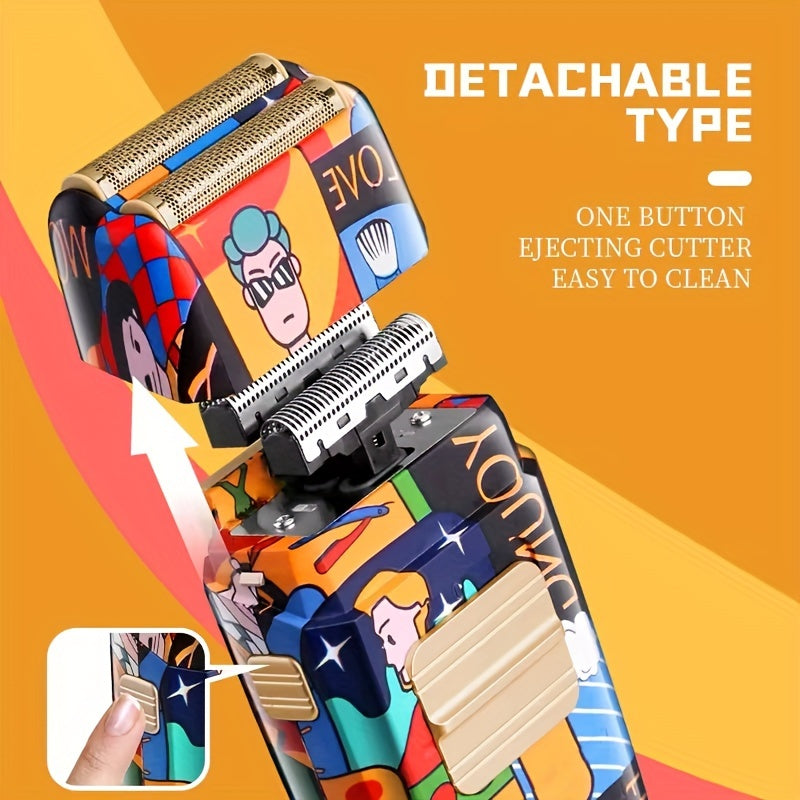 Профессиональный набор для стрижки волос Kemei - USB-заряжаемый электробритва с точным триммером для бороды, беспроводный набор для ухода за мужчинами