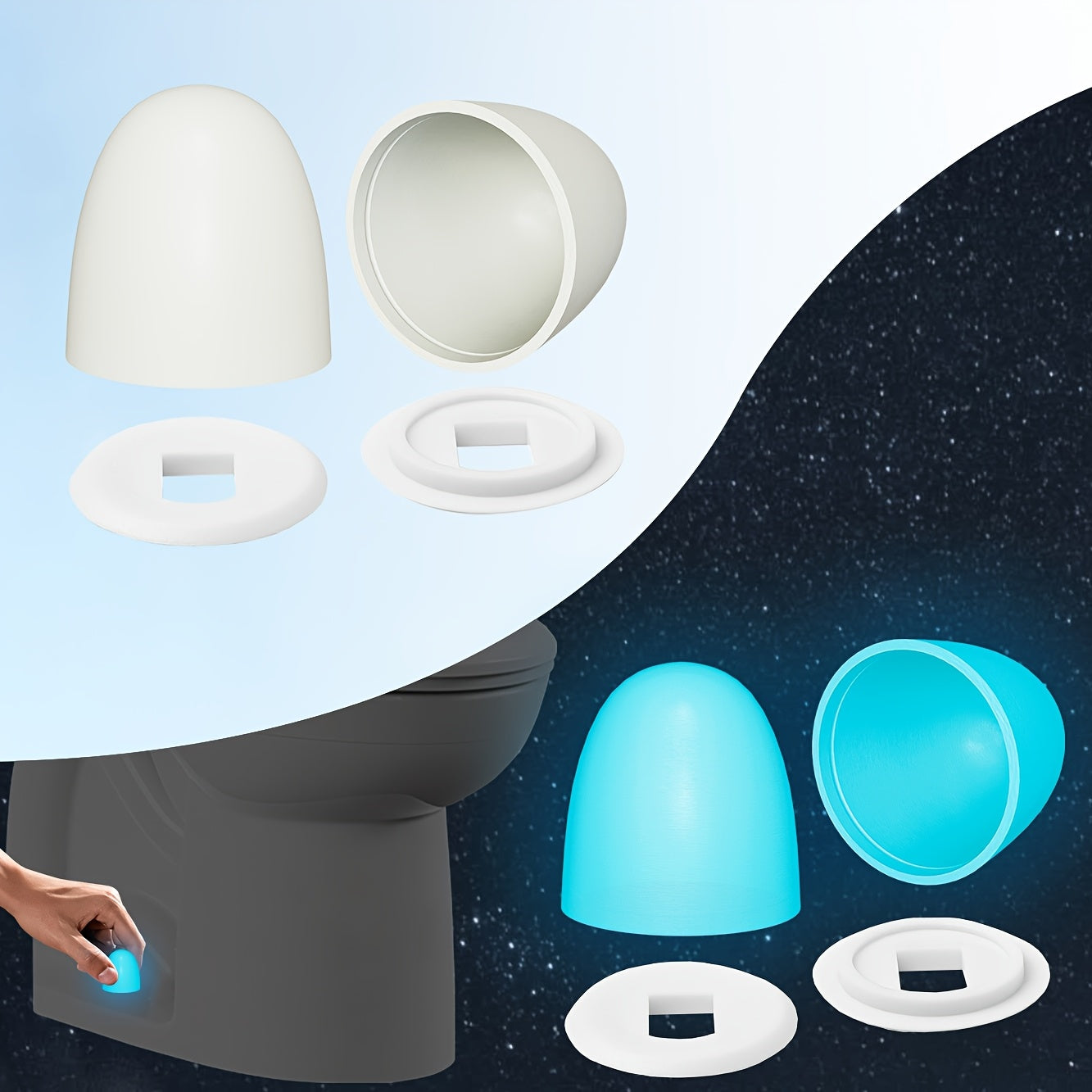 2-chi qism oq tualet bolt qopqog'i plastik oson o'rnatiladigan yuvinishlar