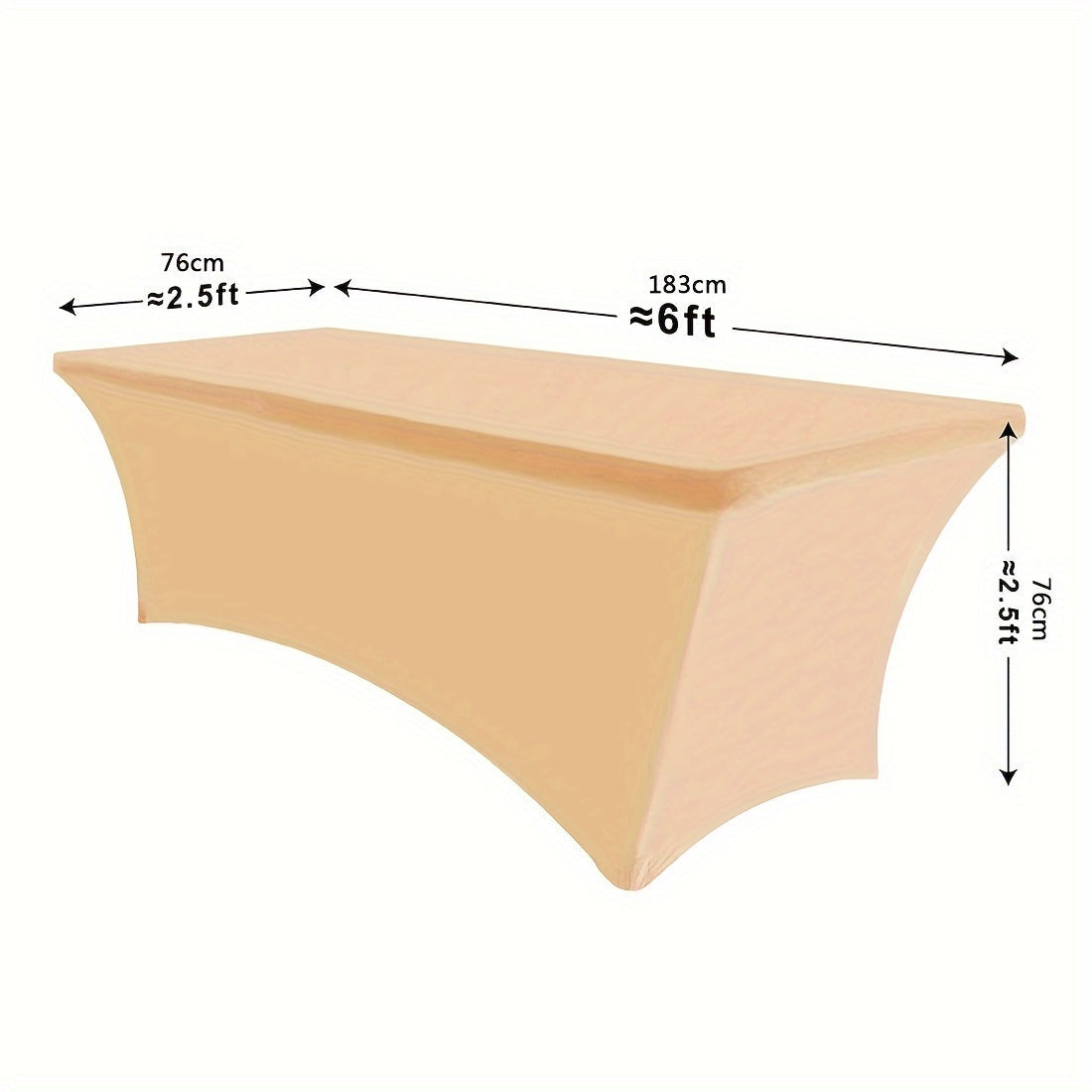 Spandex Rectangular Table Cover Washable Wrinkle-Resistant Stretchy for Events