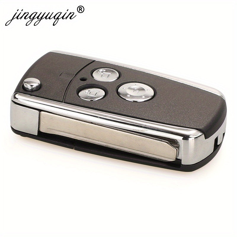 Flip Key Shell for F3 F3R 3-Button Folding Remote Case Durable Plastic Black