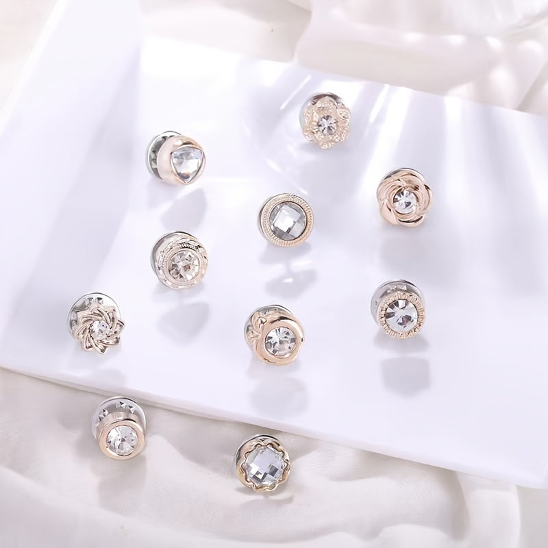 Set of 40 Elegant Reusable Brooches with Detachable Hidden Clasp and Decorative Buckle