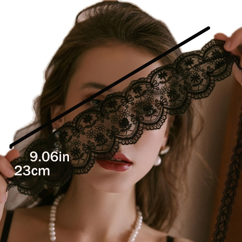 Black Lace Blindfold for Role Play and Romantic Fantasies Lingerie
