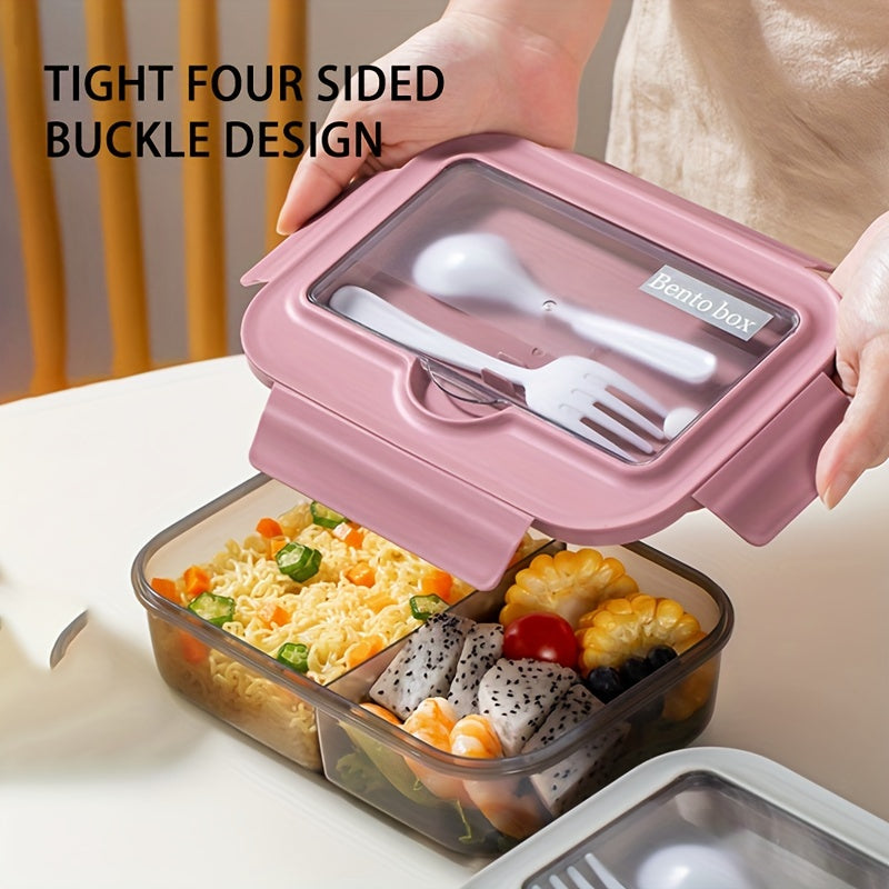 Leak-Proof Double-Layer Lunch Box Large Capacity Microwave Safe Portable Meal Container