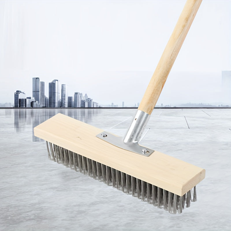 Set of 2 Outdoor Patio Deck Scrub Brushes with Tough Bristles for Heavy-Duty Cleaning