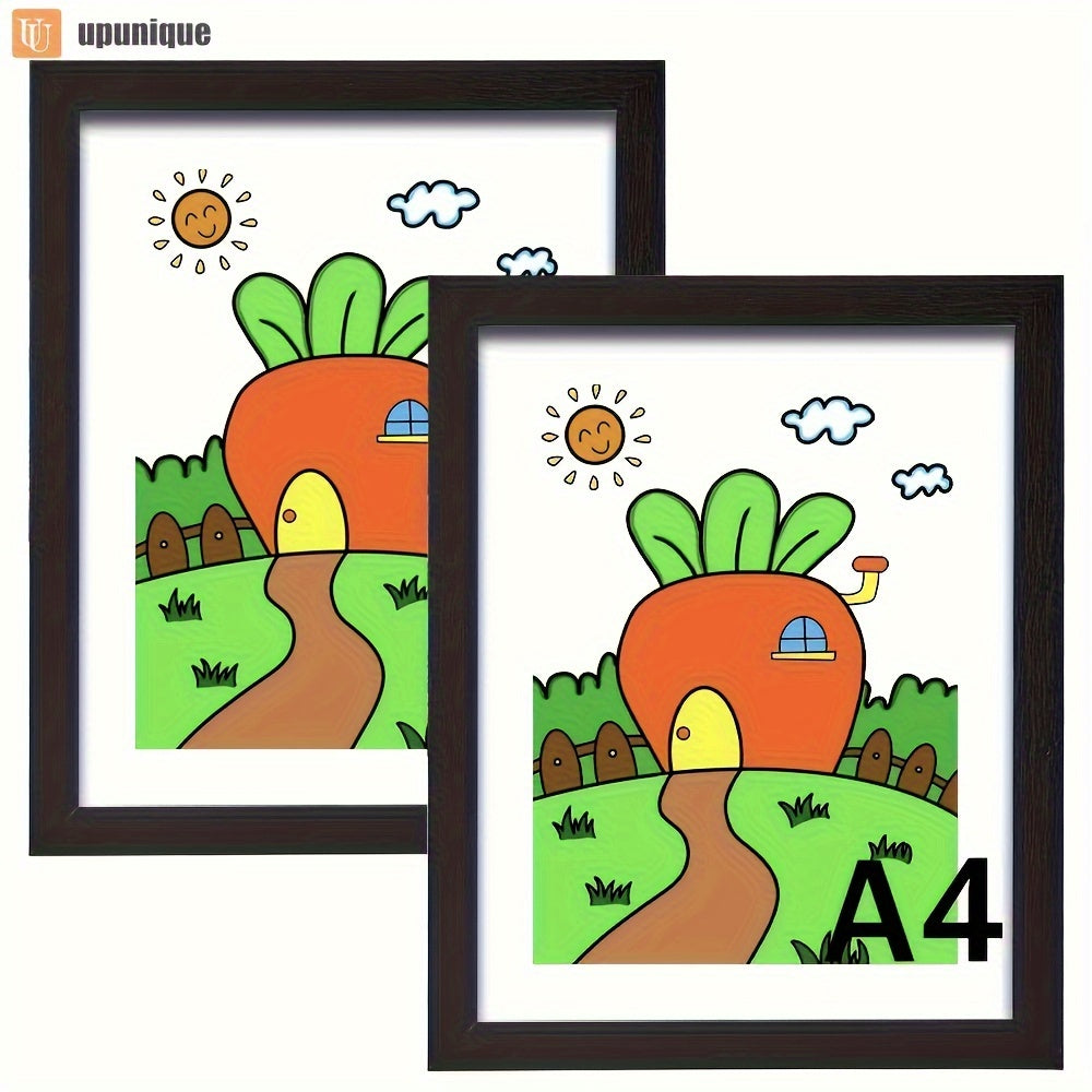 8x10 Художественная рамка в черном/белом/светлом древесном цвете для школьных работ и портфолио - отличный подарок на выпускные, праздники - декор стен для мальчиков