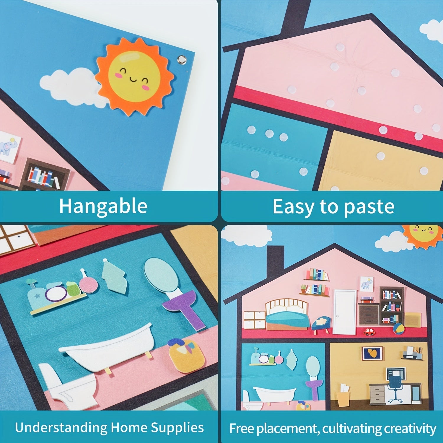 Interaktiv Qoplama Villa Kiynash Uyi O'yin To'plami, 40 Dona bilan, 3-6 Yoshdagi O'g'il va Qizlar uchun Mukammal. Yaratilish Fikrlashini va Ta'limiy Faoliyatni Rivojlantiradi. Mustahkam Polyester Materialdan Yasalgan. Ajoyib Rojdestvo Sovg'asi G'oyasi.