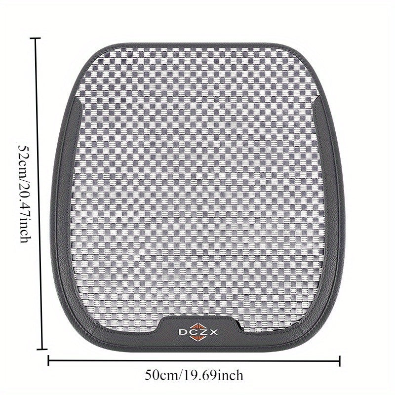 Cojín para asiento de coche gris, material transpirable para verano
