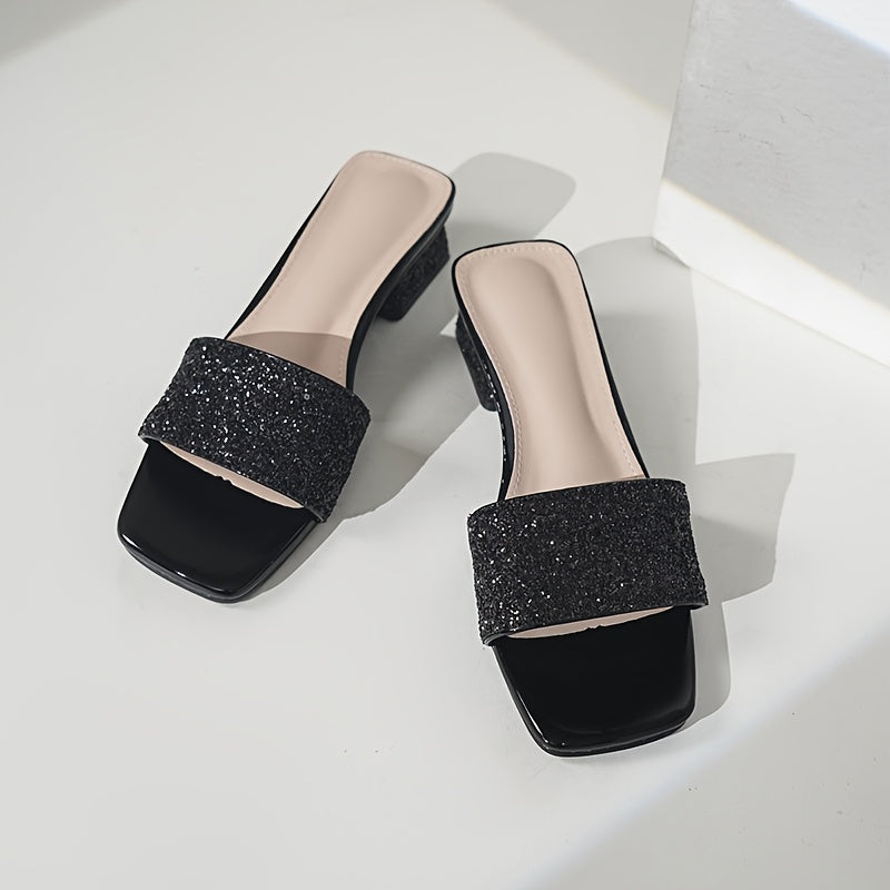 Ayollar uchun ochiq barmoqli slaydlar tashqi tekis sandalilar PU qalin poyabzal yozgi poyabzal