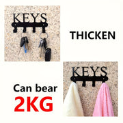 Metal Key Hook Wall Mount Rust-Proof Powder-Coated Durable for Keys Clothes Hats