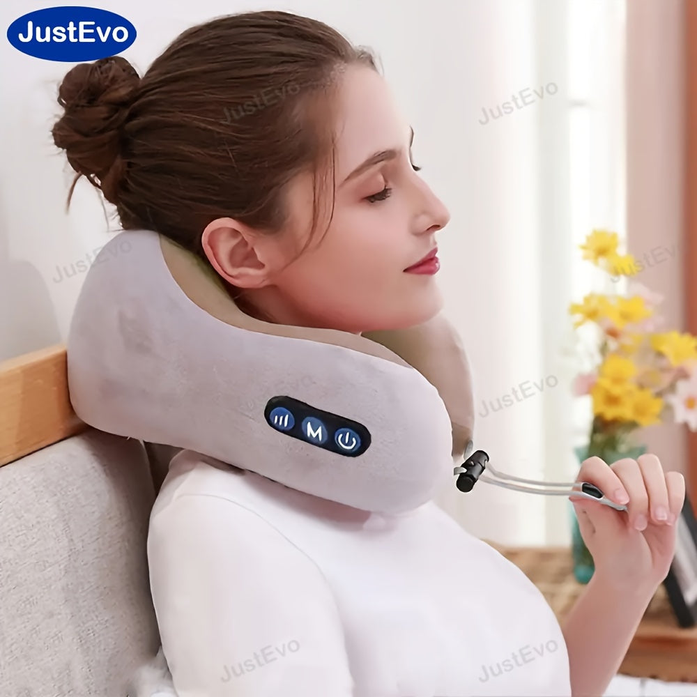 U-Shaped Electric Neck Massager with Memory Foam USB Rechargeable Hypoallergenic