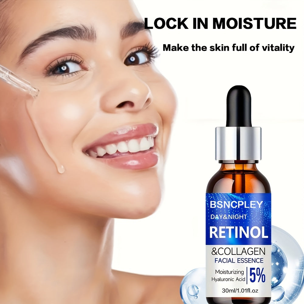 Alcohol-Free Retinol Collagen Firming Cream and Hydrating Serum Set for All Skin Types