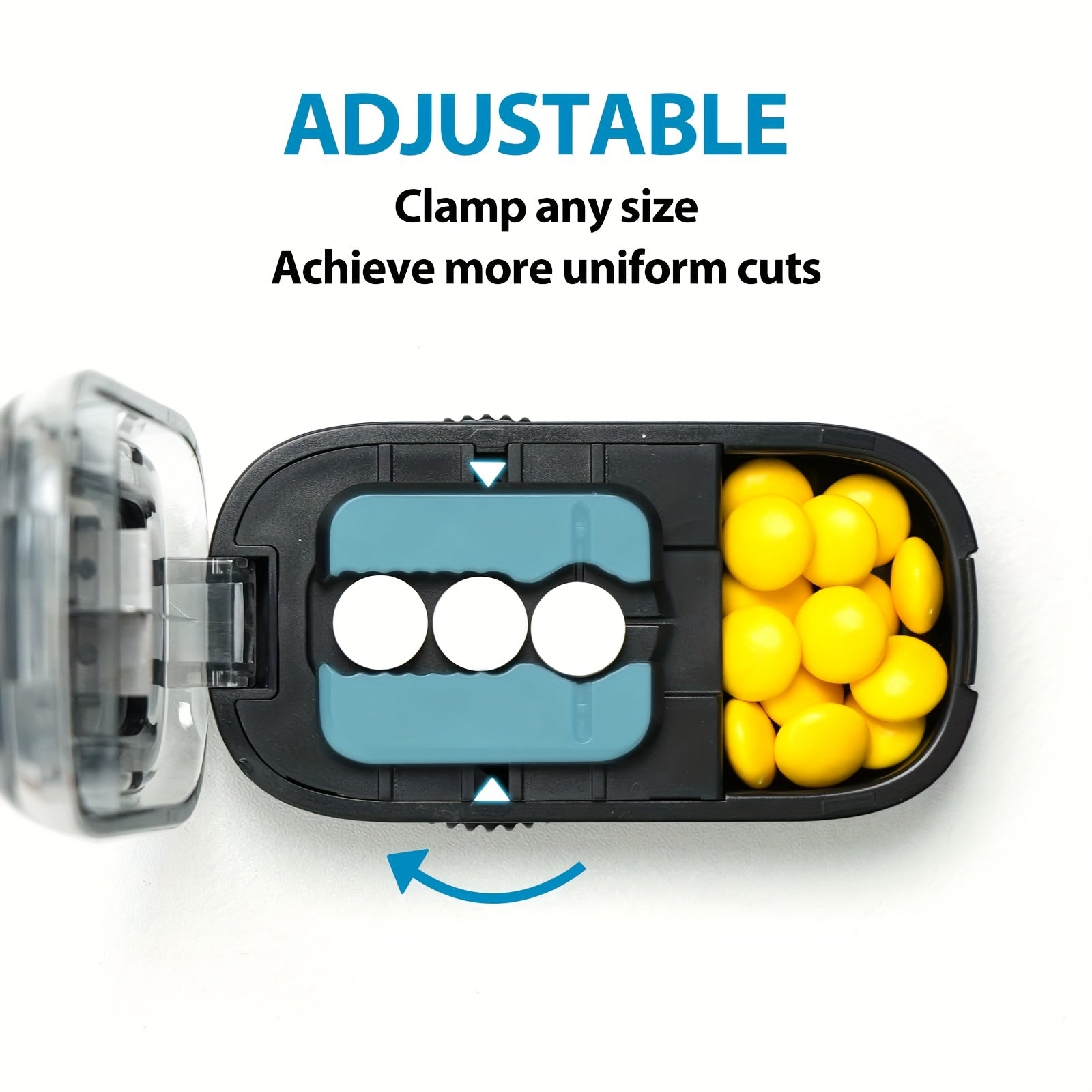 Pill Cutter for Small Micro Pills Adjustable with Centering Device Portable