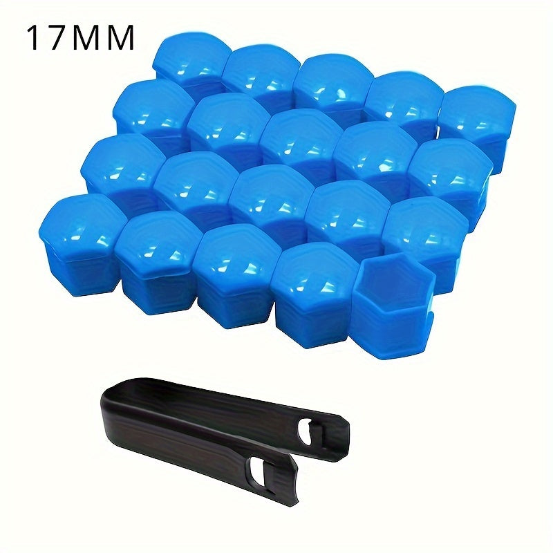 20 Pcs Wheel Nut Rim Cover 17mm Car Hub Screw Protection Anti-Theft