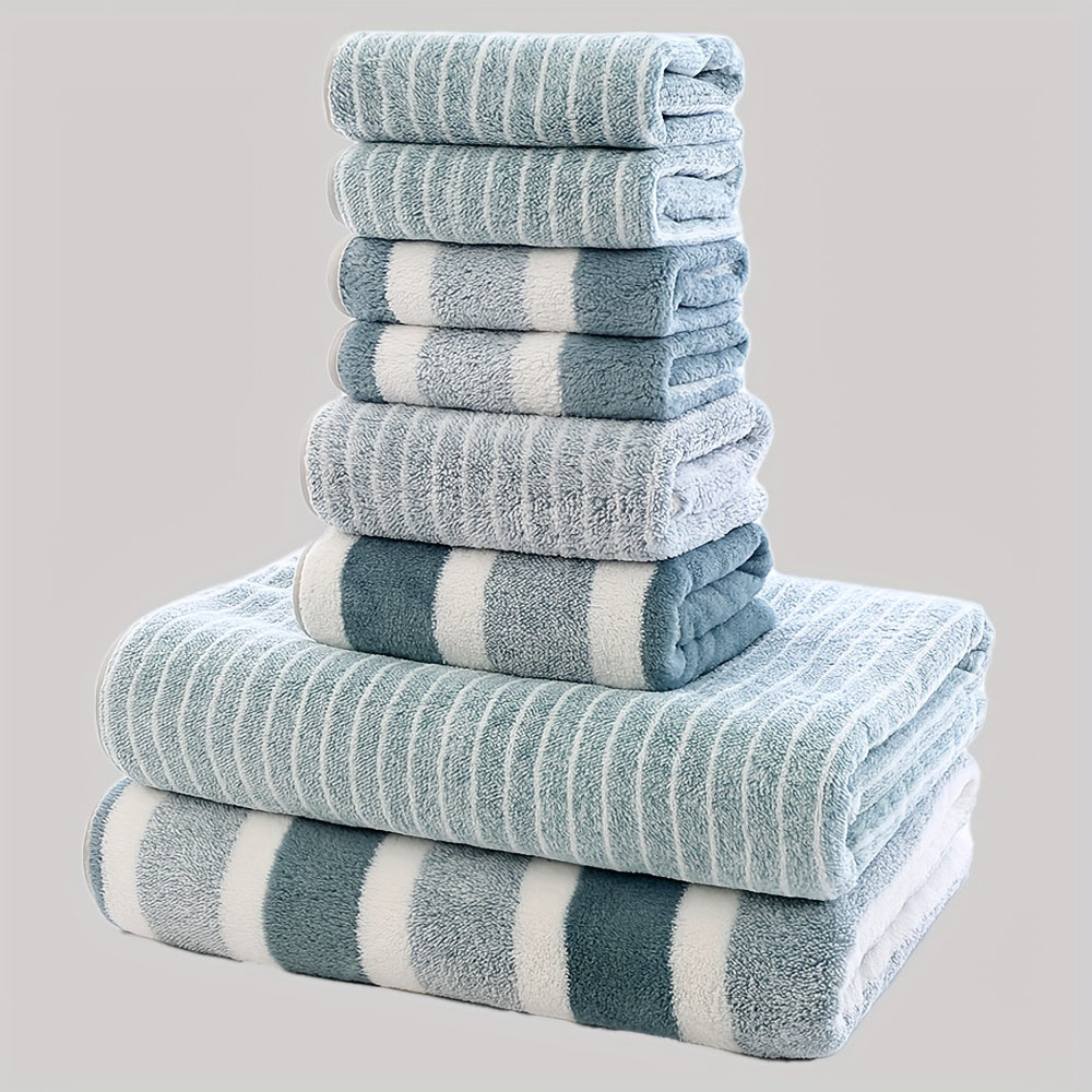 Set of 8 Ultra-Soft Absorbent Towels for Spa Hotel Steam Baths and Foot Therapy