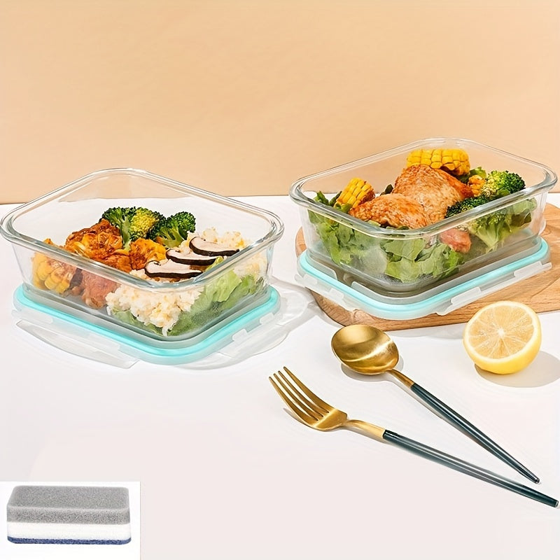 Glass Storage Container Set with Snap Lock Lids Microwave Oven Freezer Dishwasher Safe