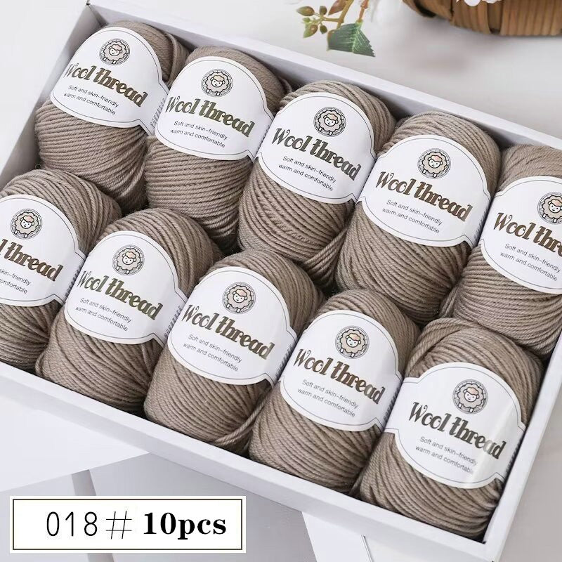 10pcs Australian Wool Yarn 500g Soft Warm Knitting for Sweaters Coats Scarves